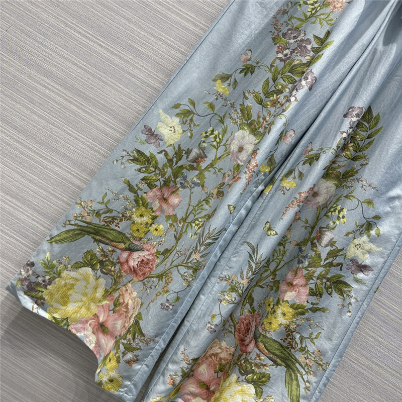 zimm mulberry cotton printed wide leg pants replica clothes