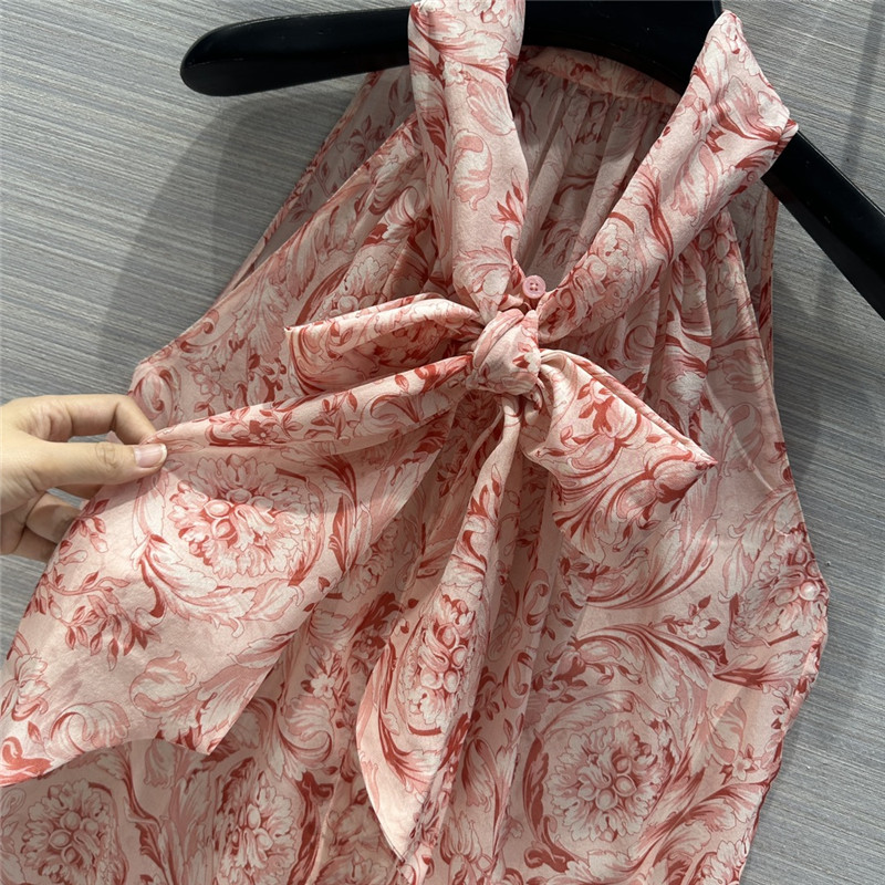 Versace positioning printed silk shirt replica designer clothes