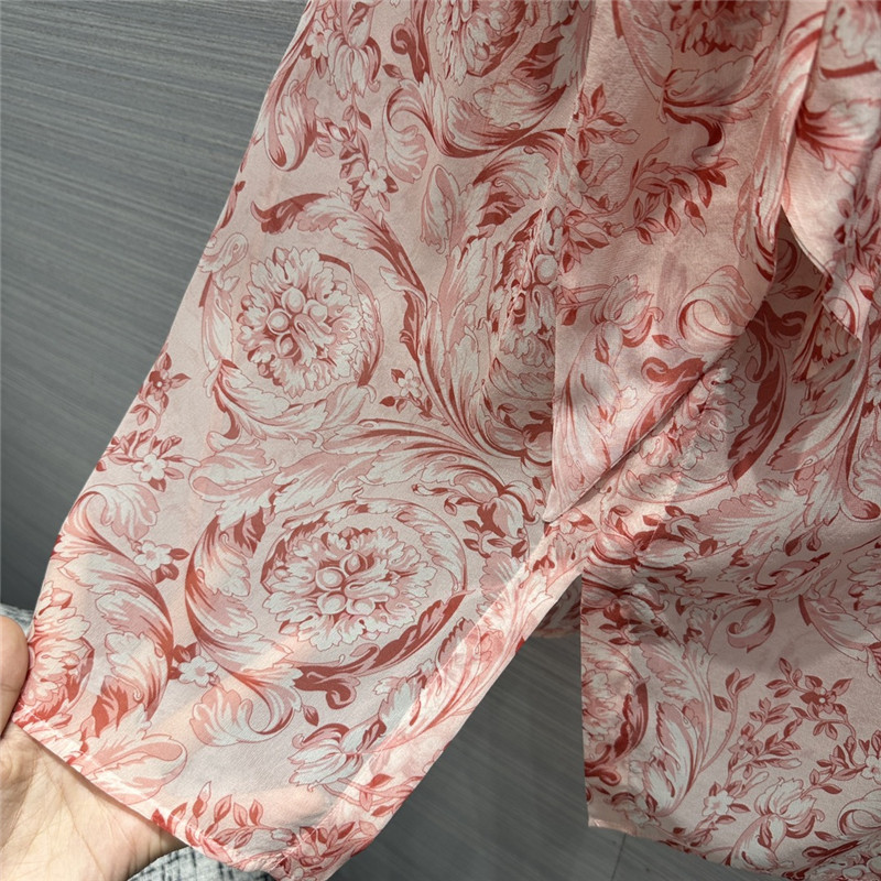 Versace positioning printed silk shirt replica designer clothes