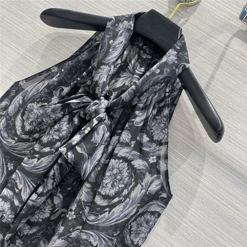 Versace positioning printed silk shirt replica designer clothes