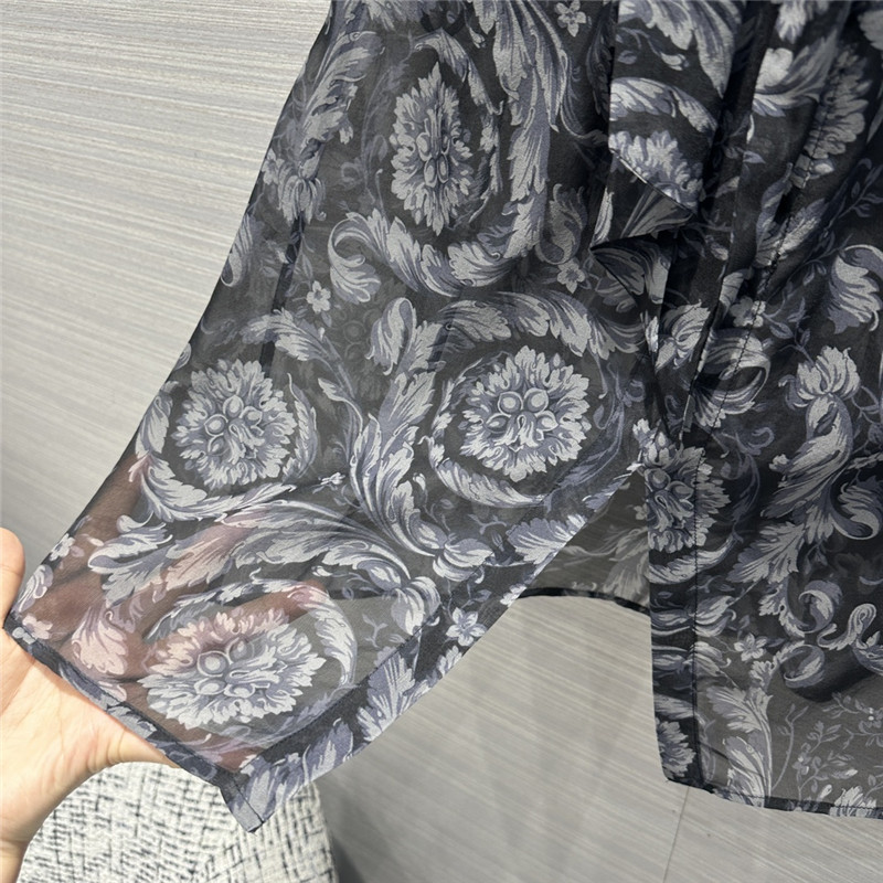 Versace positioning printed silk shirt replica designer clothes