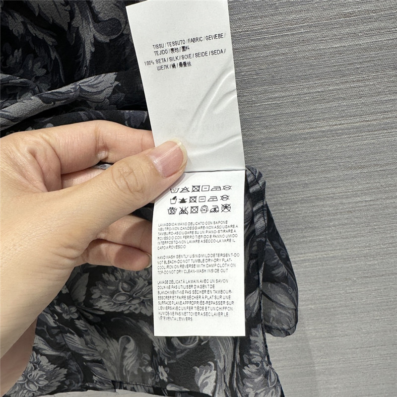 Versace positioning printed silk shirt replica designer clothes