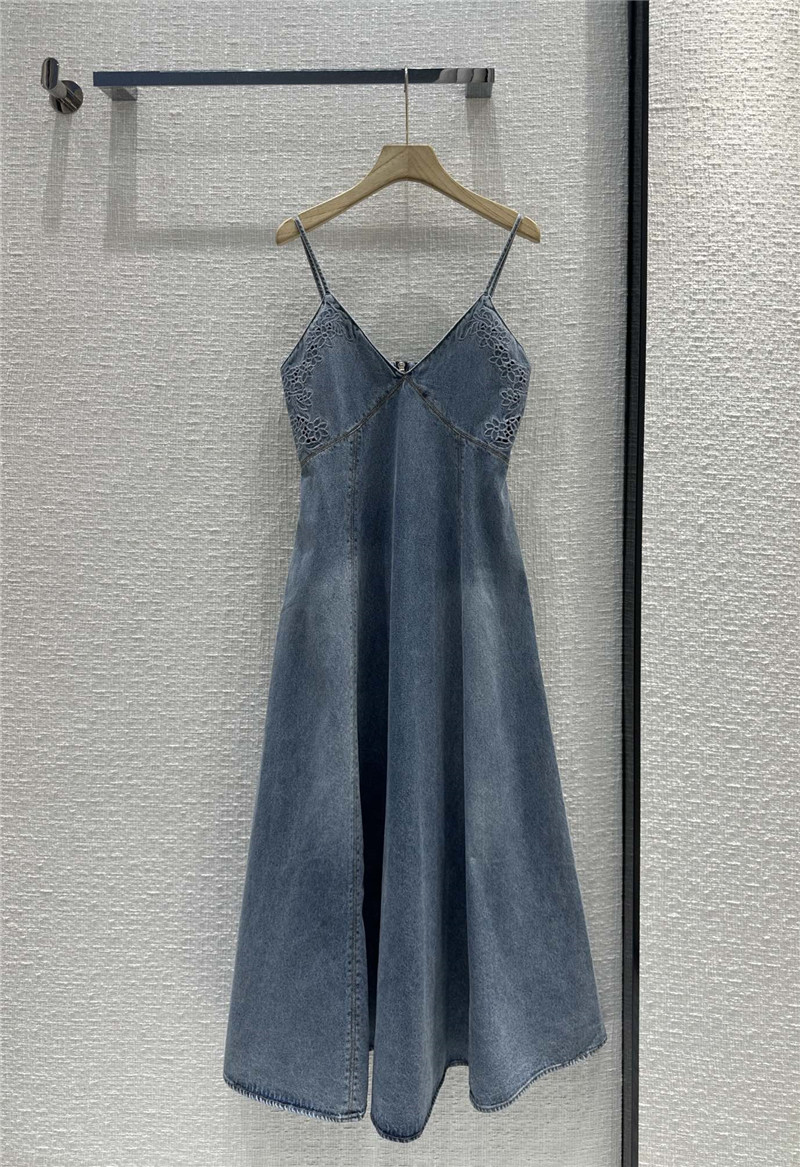 Chloé denim suspender maxi dress replica clothing sites