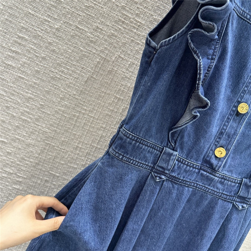 a1exa*der Mcqv*en sleeveless denim dress replica clothing