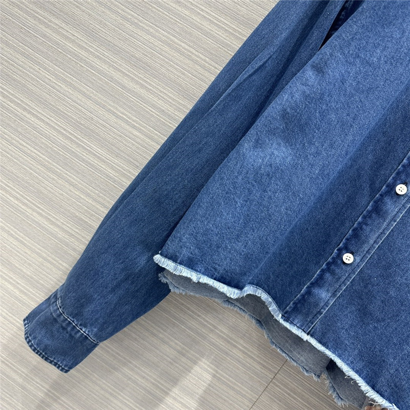 M1um1u soft denim short shirt replica clothing