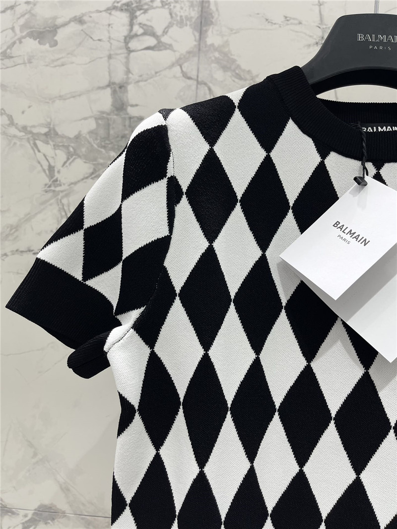 balmain D1am0nd crew neck short sleeve replica clothing sites