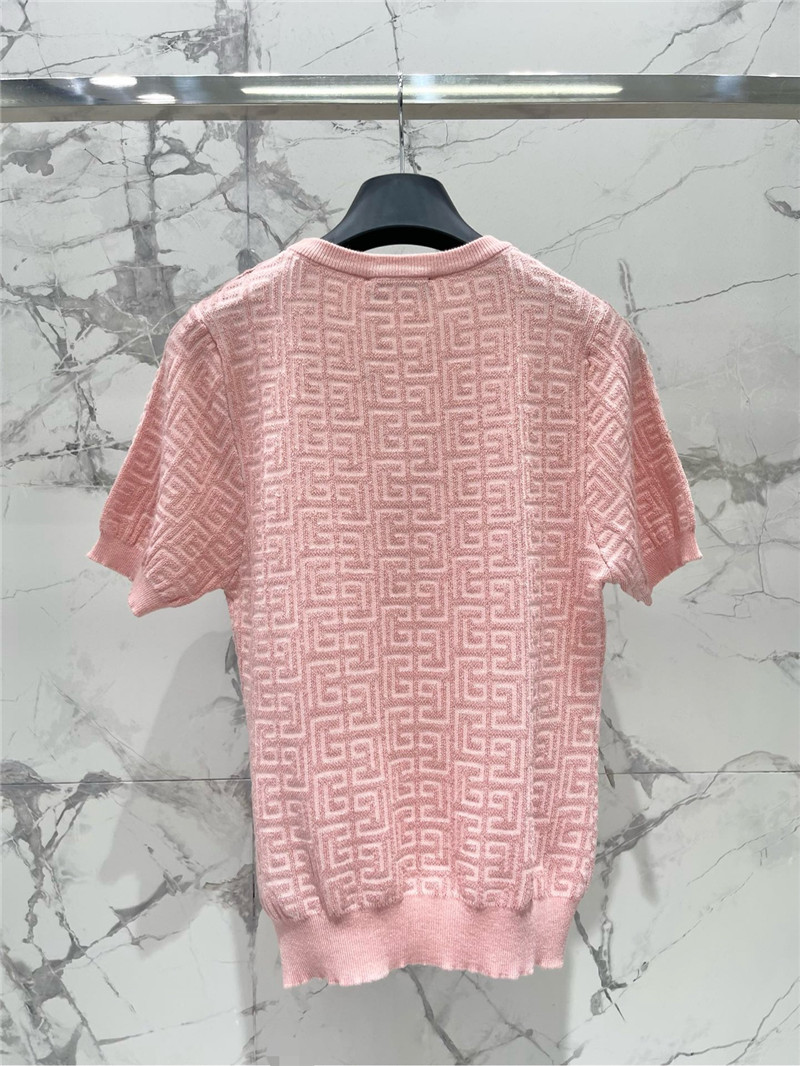 Balmain hollow round neck short sleeve replicas clothes