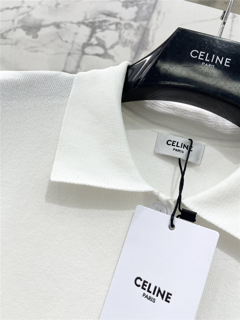 Ce1i*e lapel embroidered logo short sleeve replica d&g clothing