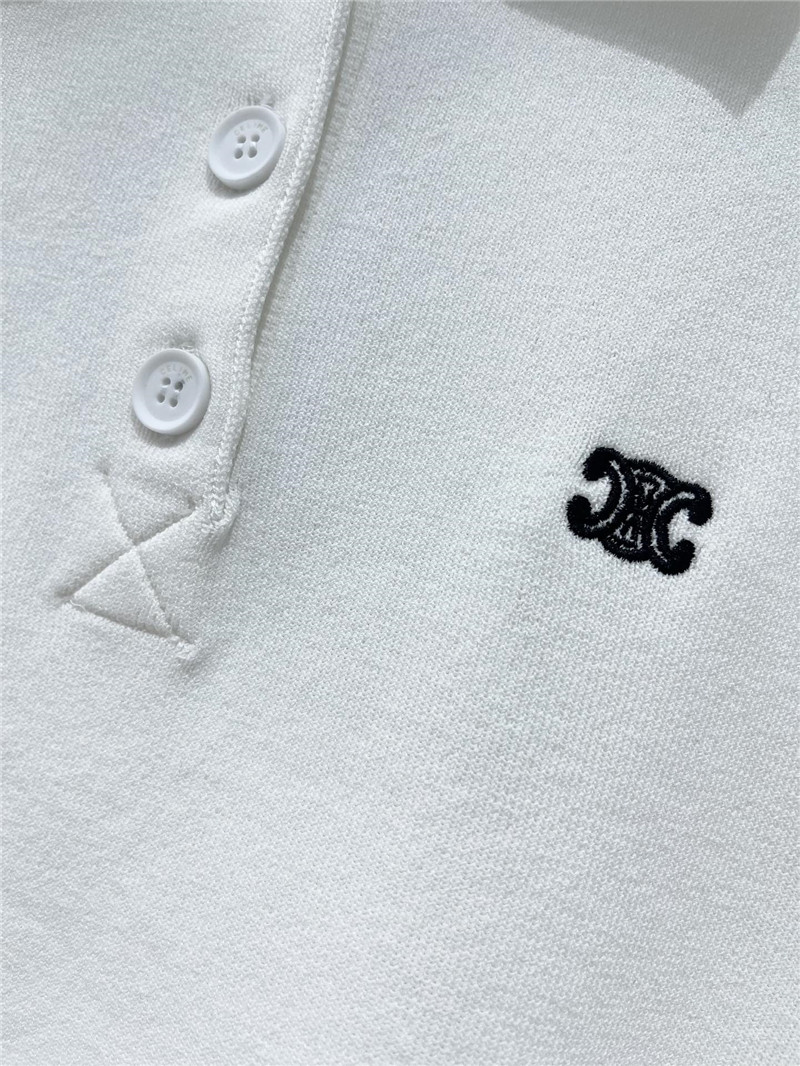 Ce1i*e lapel embroidered logo short sleeve replica d&g clothing