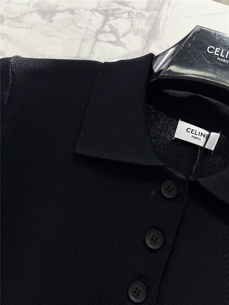 Ce1i*e lapel embroidered logo short sleeve replica d&g clothing