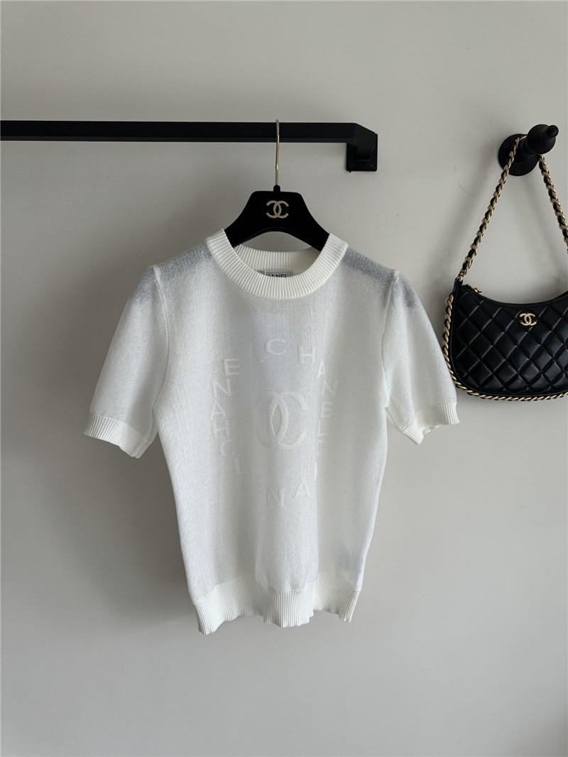 Ch**el dark jacquard logo top cheap replica designer clothes