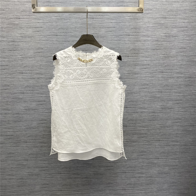 Va1e*ntin0 metal chain embellished top replica d&g clothing