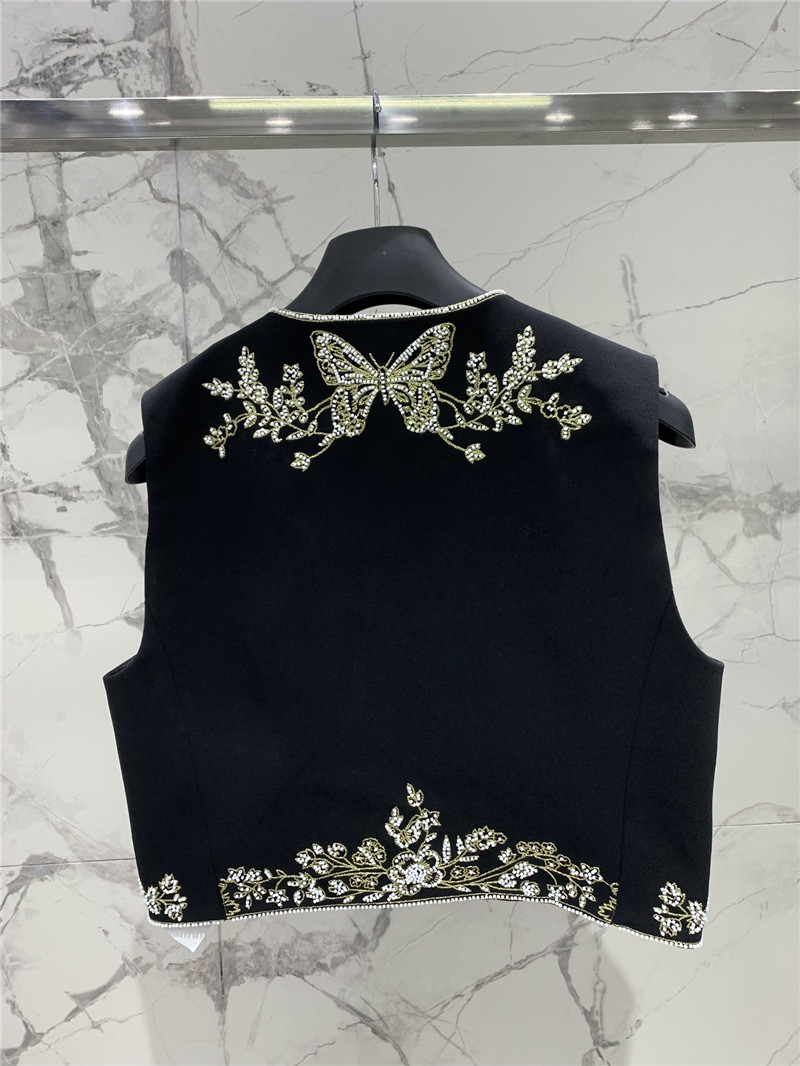 D10r embroidered butterfly vest replica clothing sites