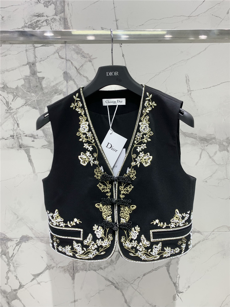 D10r embroidered butterfly vest replica clothing sites
