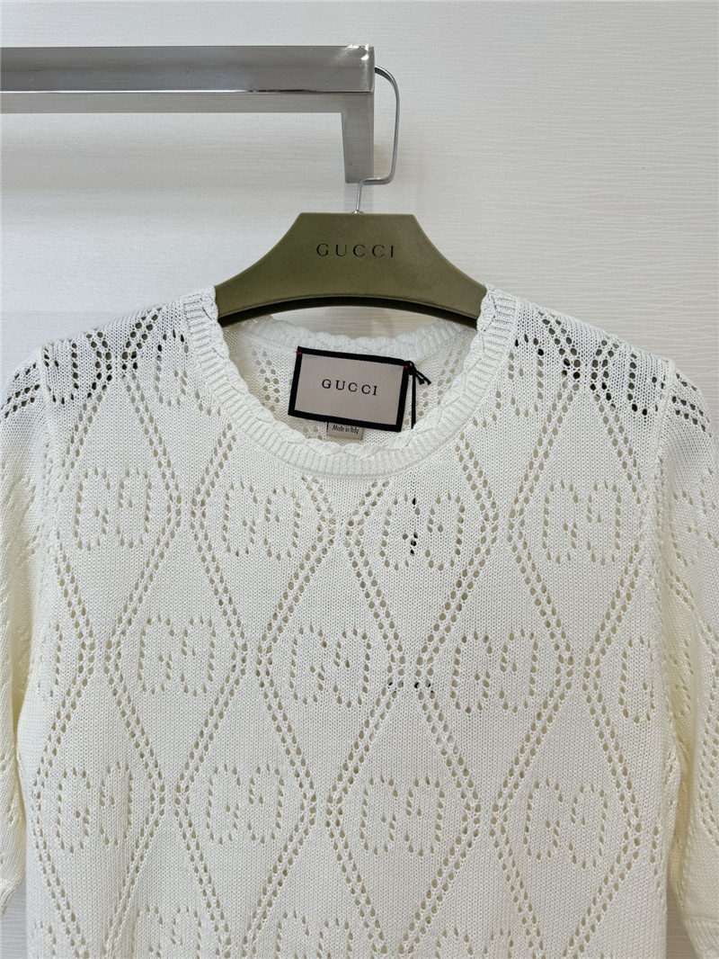 Gvc*1 hollow jacquard knitted top