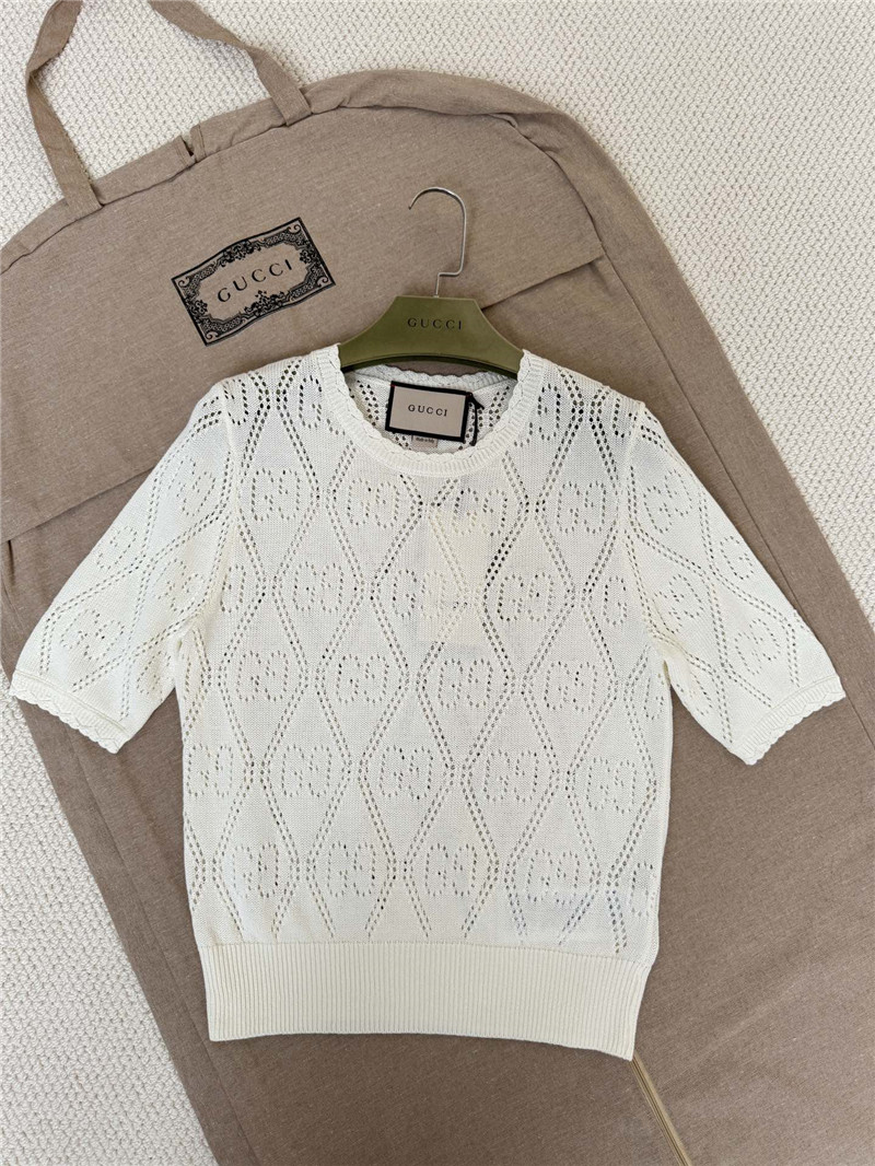 Gvc*1 hollow jacquard knitted top