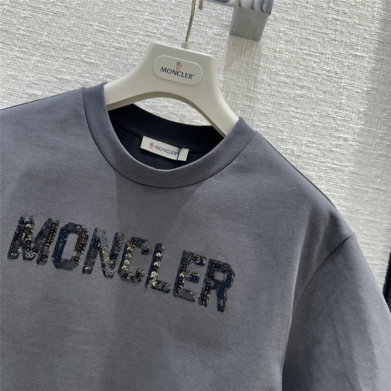 Moncler embroidered letter logo short T-shirt replica clothes
