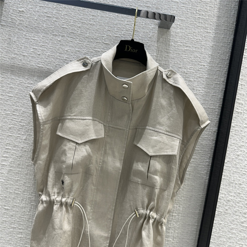 D10r work style stand collar vest jacket replica d&g clothing