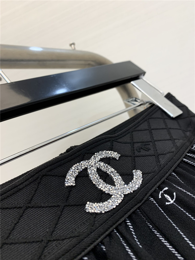 Ch**el elastic striped casual trousers replica designer clothes