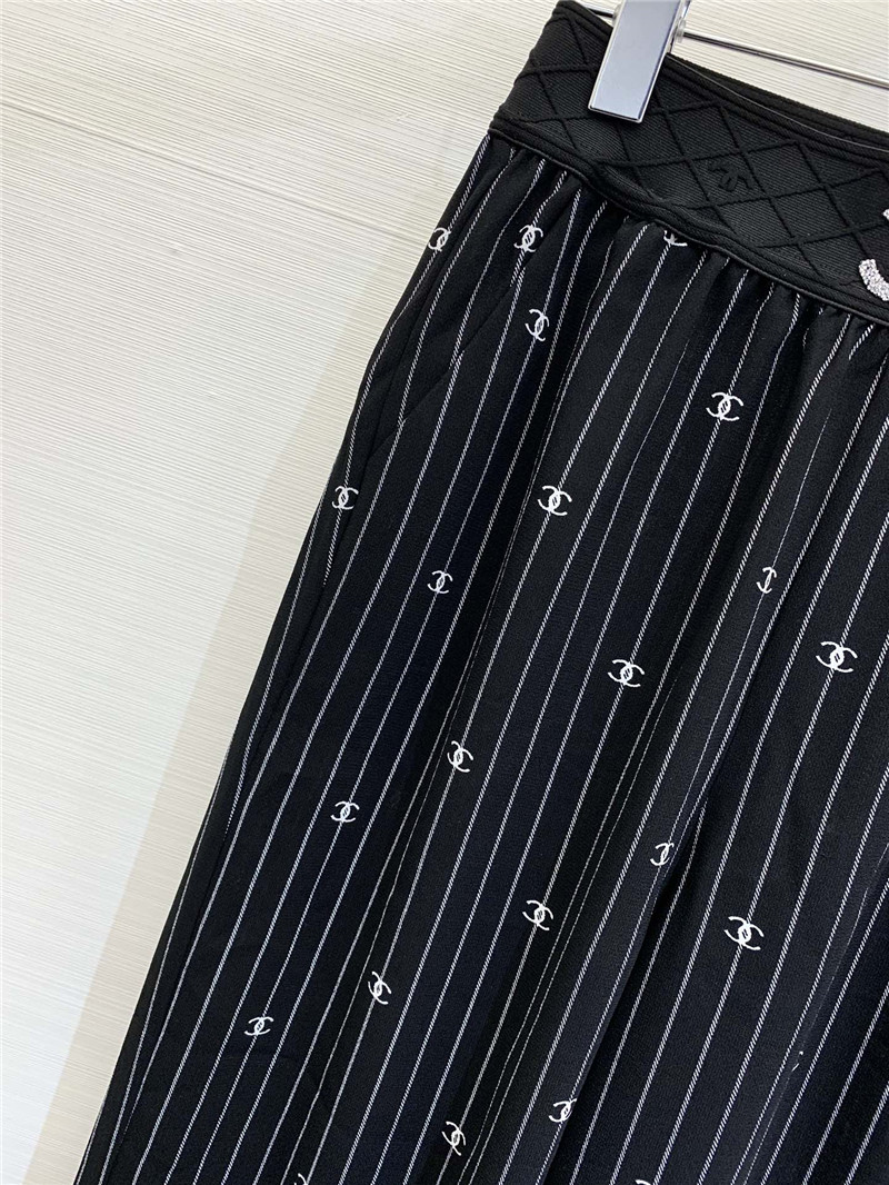 Ch**el elastic striped casual trousers replica designer clothes