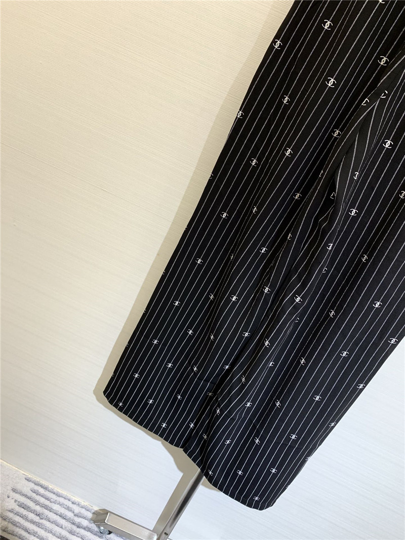 Ch**el elastic striped casual trousers replica designer clothes