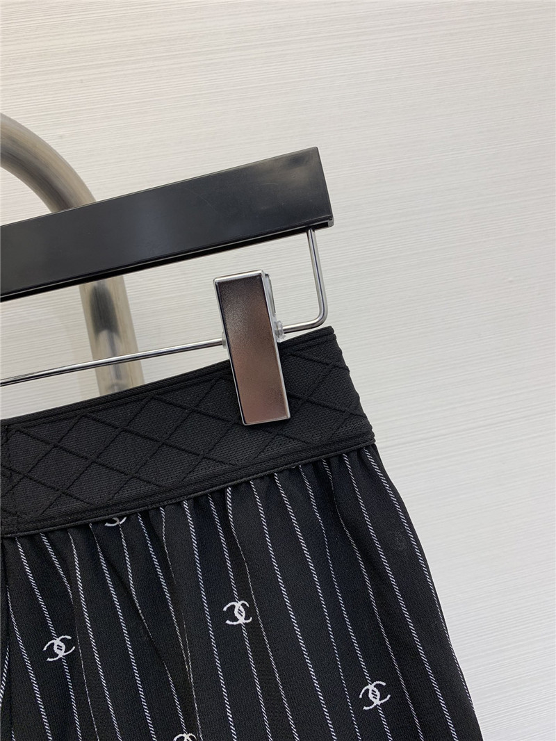 Ch**el elastic striped casual trousers replica designer clothes