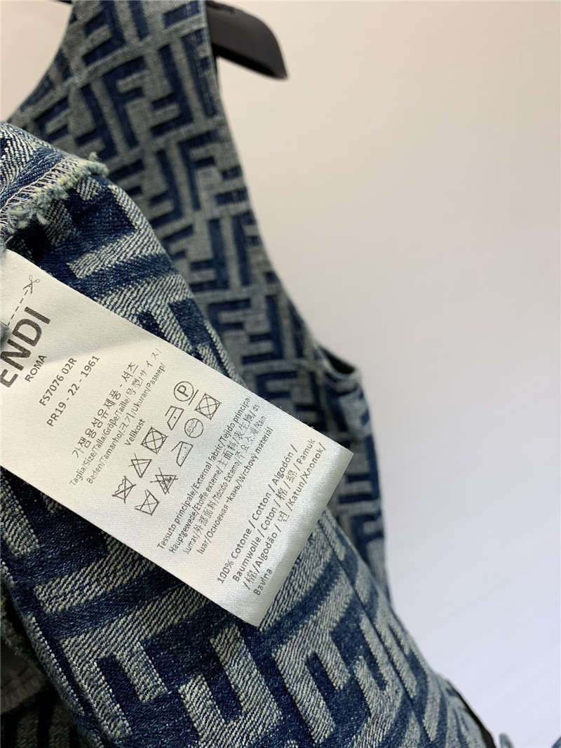 F**di presbyopic letter denim jacquard sundress replica clothing