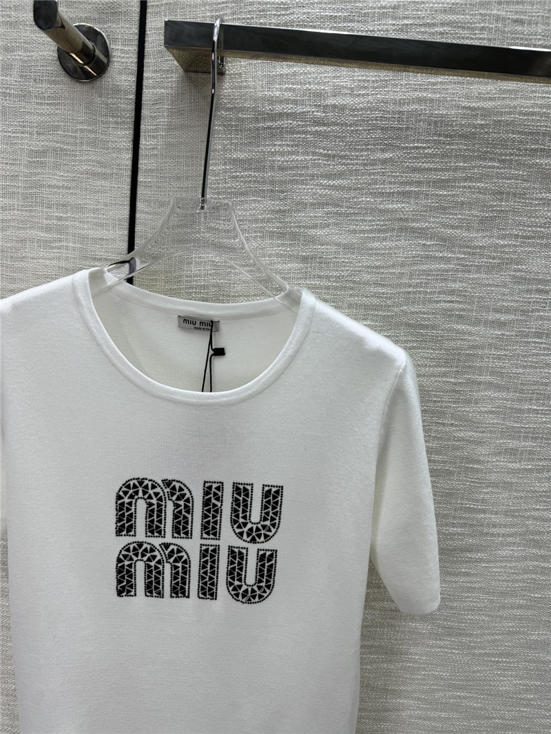 M1um1u knitted short-sleeved replica clothing