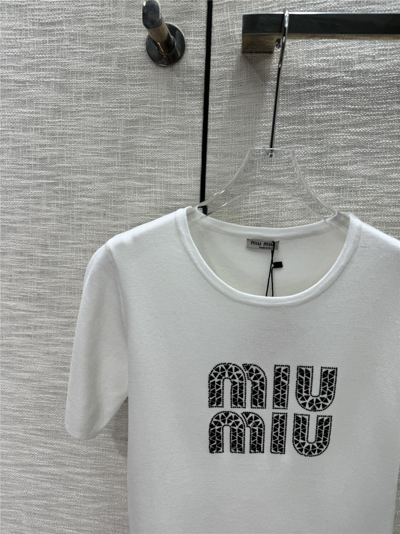 M1um1u knitted short-sleeved replica clothing