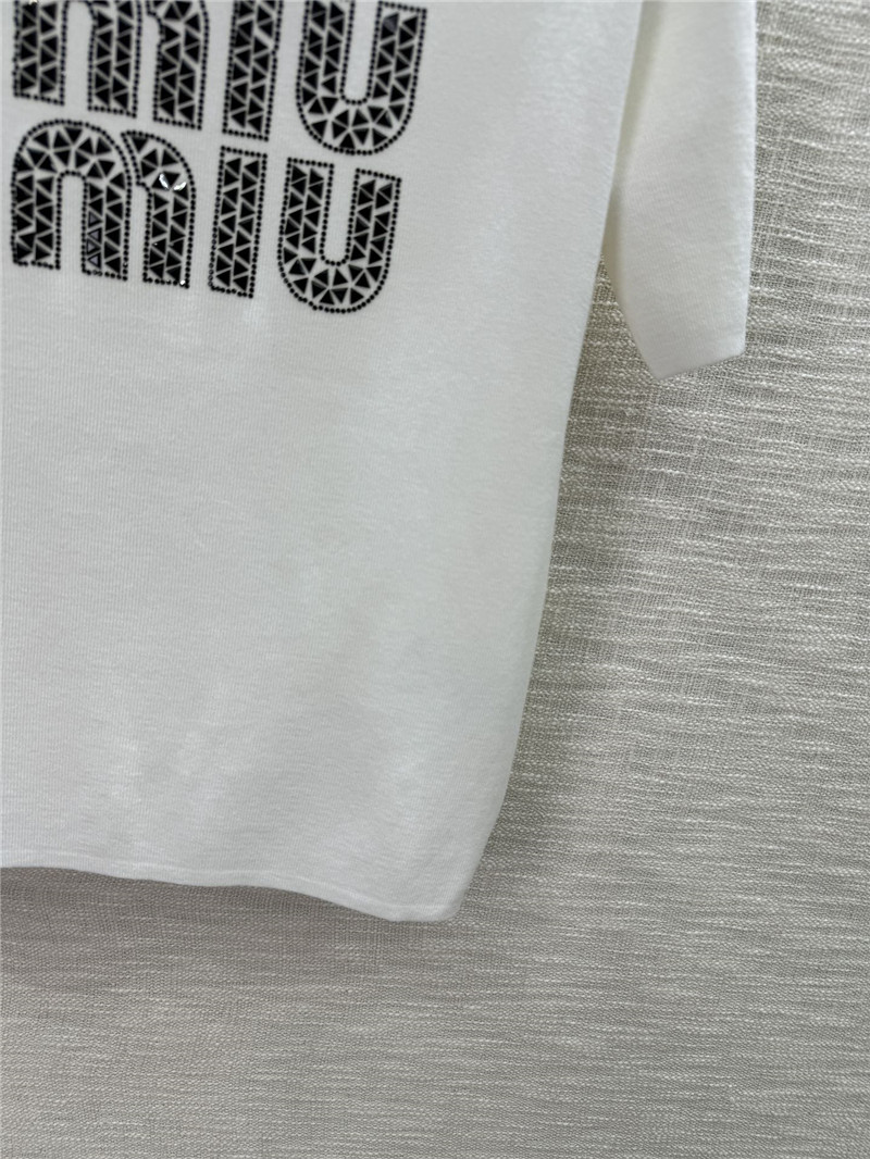 M1um1u knitted short-sleeved replica clothing