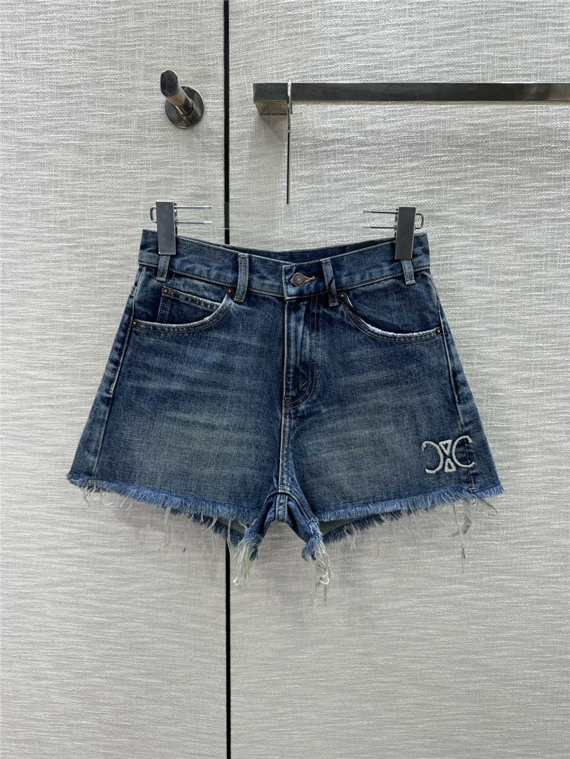 Ce1i*e high waist denim shorts replica clothing sites