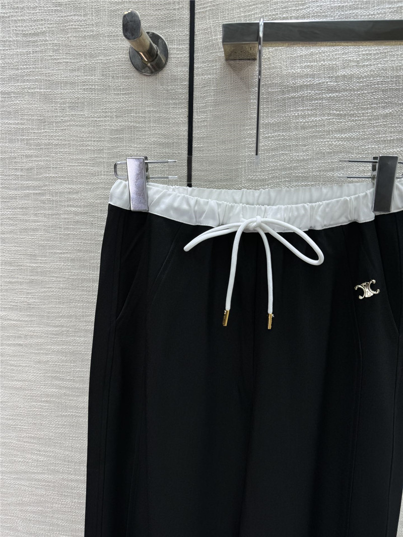 Ce1i*e arc de triomphe logo straight trousers replica clothes