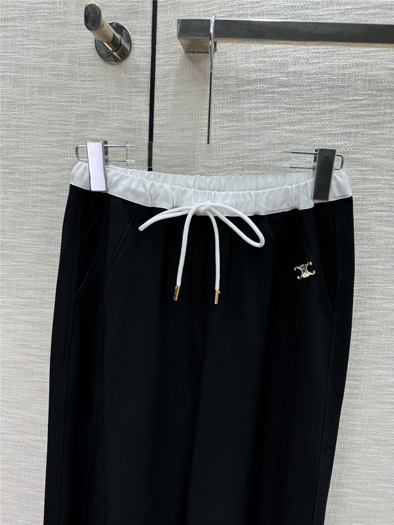 Ce1i*e arc de triomphe logo straight trousers replica clothes