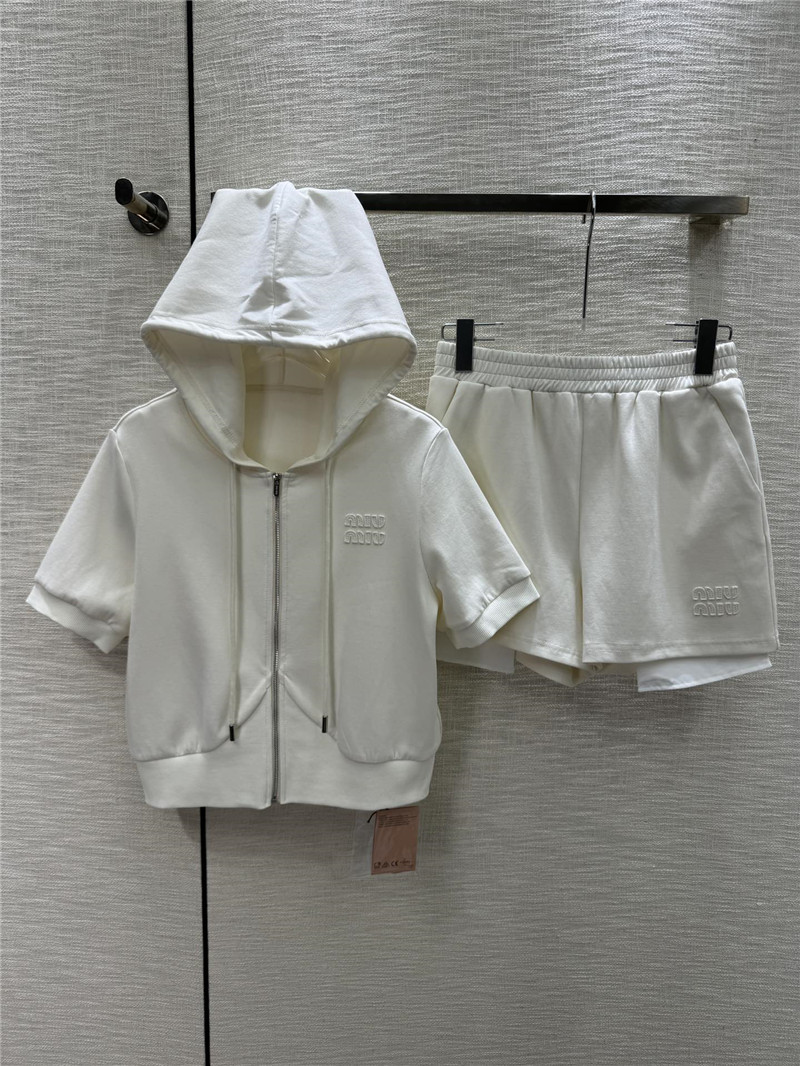 miumiu hooded jacket + small hot pants set replica clothing sites
