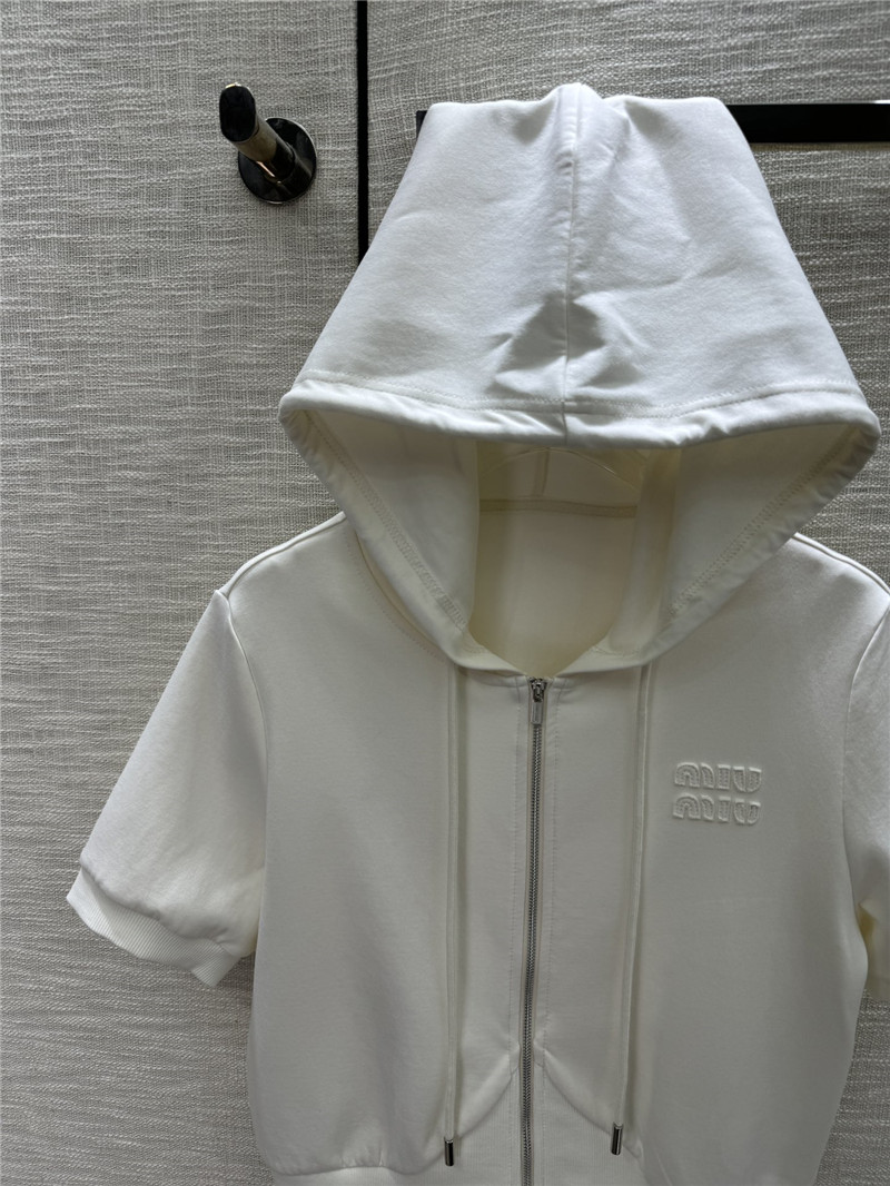M1um1u hooded jacket + small hot pants set replica clothing sites