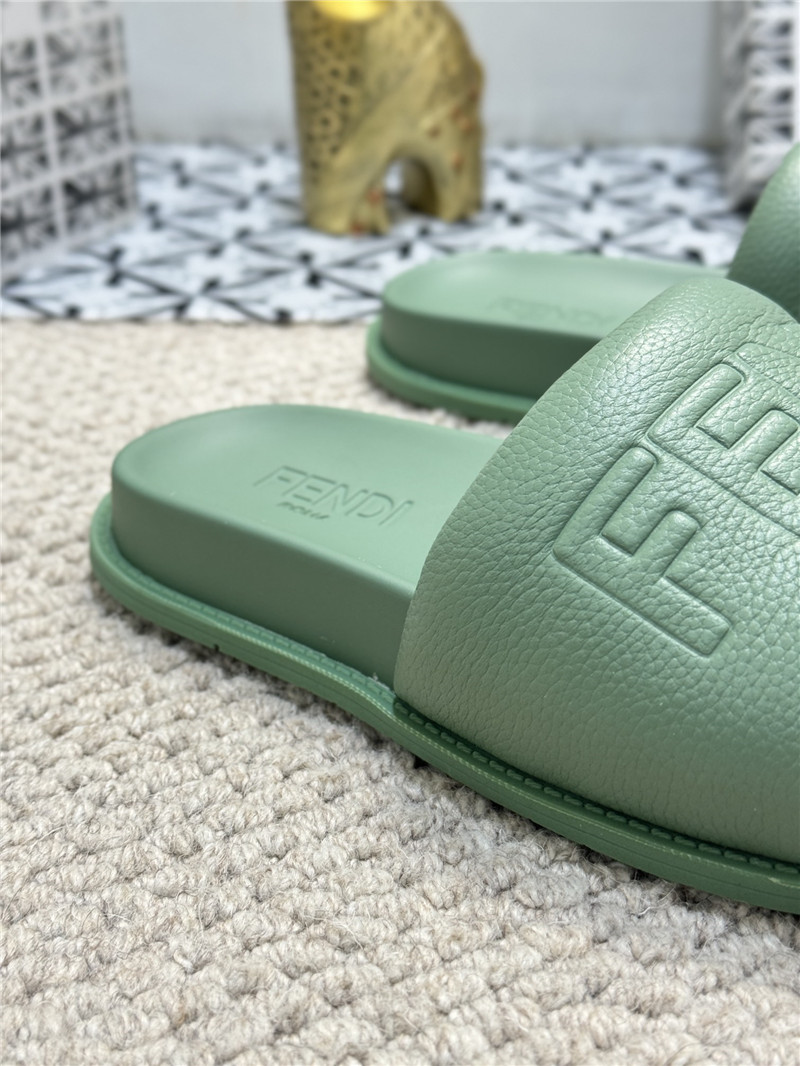 Fendi Roma Slides Green