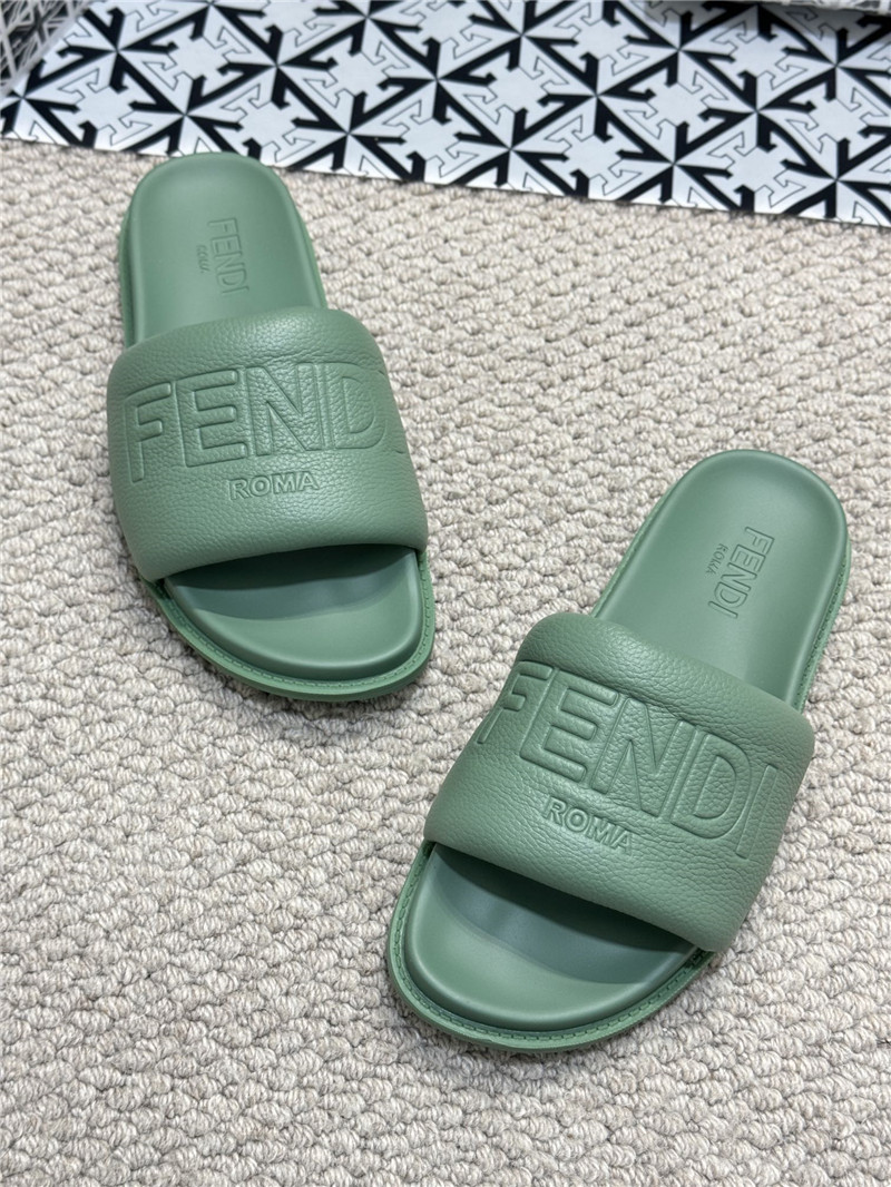 Fendi Roma Slides Green