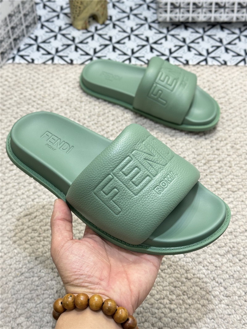 Fendi Roma Slides Green