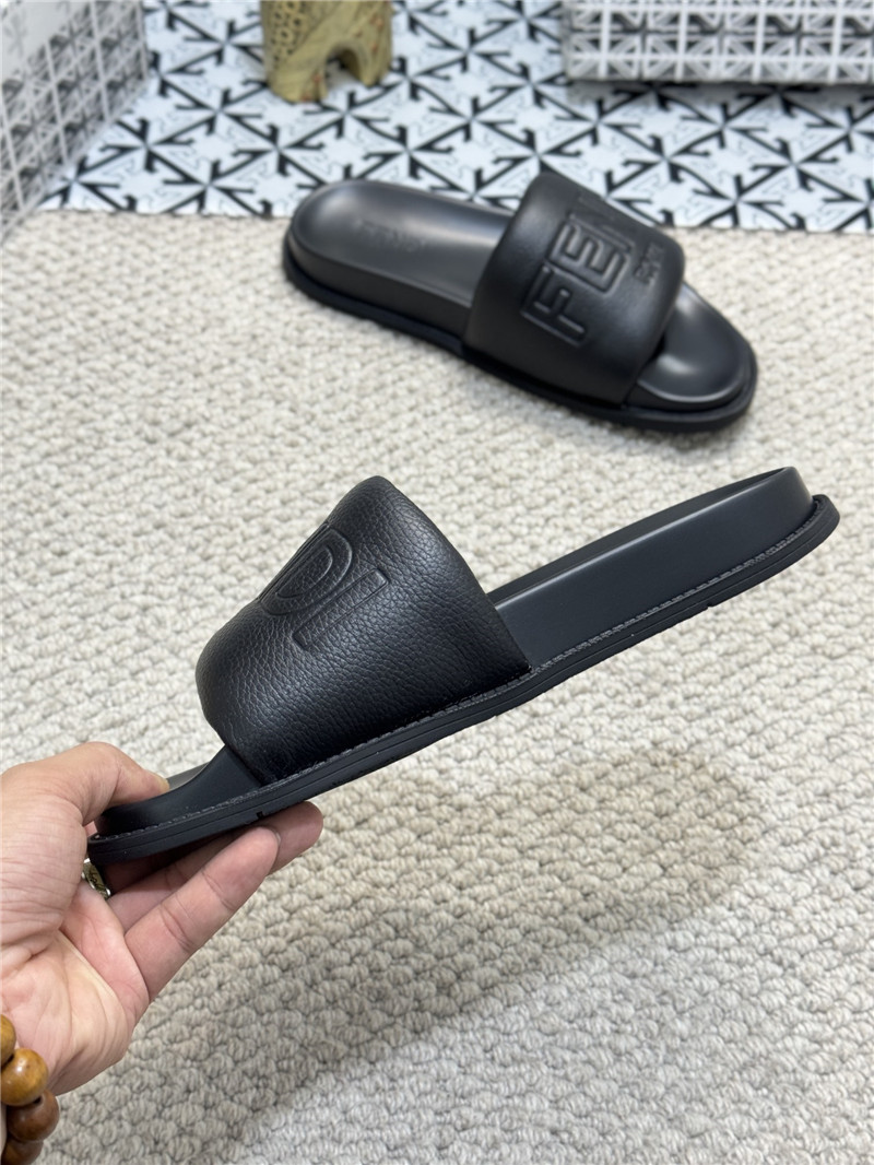 Fendi Roma Slides Black
