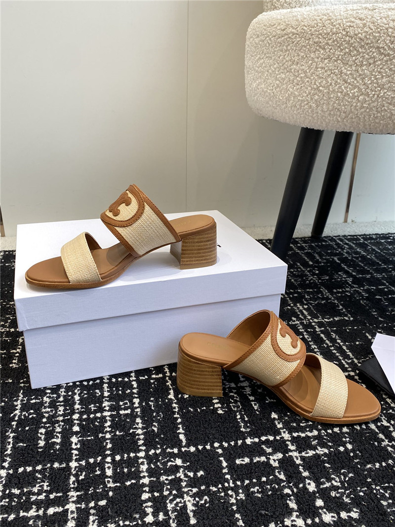 Ce1i*e appoline raffia leather sandals