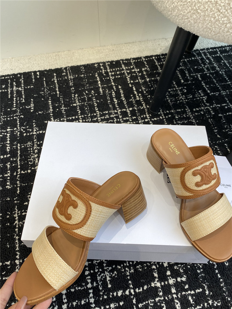 Ce1i*e appoline raffia leather sandals