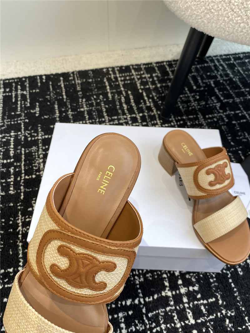 Ce1i*e appoline raffia leather sandals