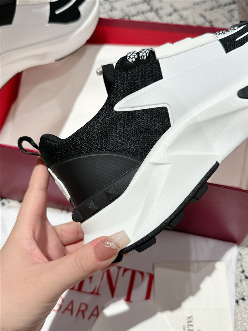 Va1e*ntin0 platform black white sneakers women