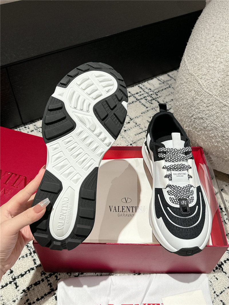 Va1e*ntin0 platform black white sneakers women