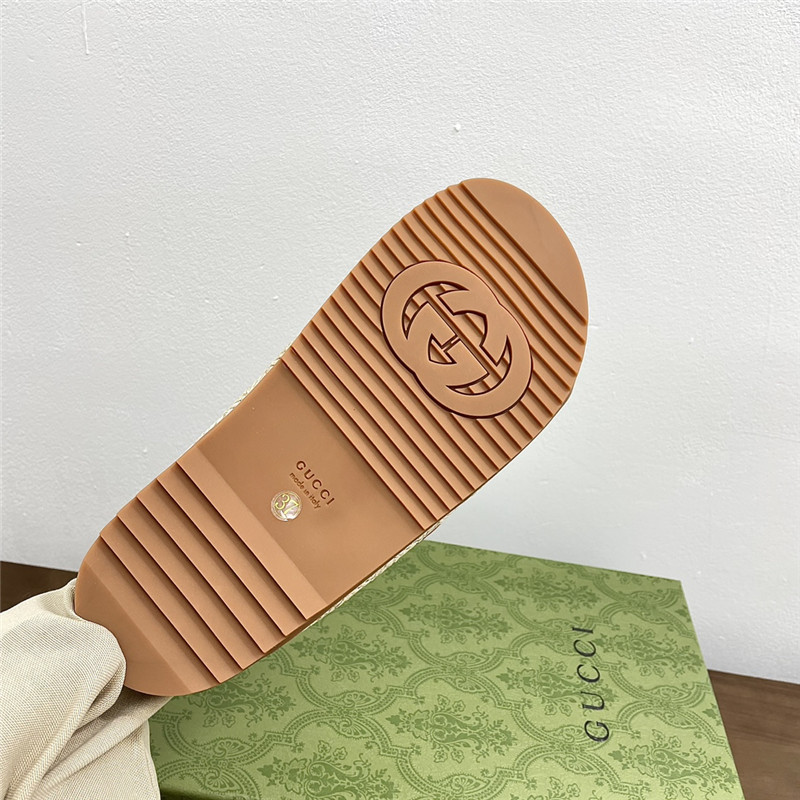 Gvc*1 gg canvas crystal-embellished sandals in beige