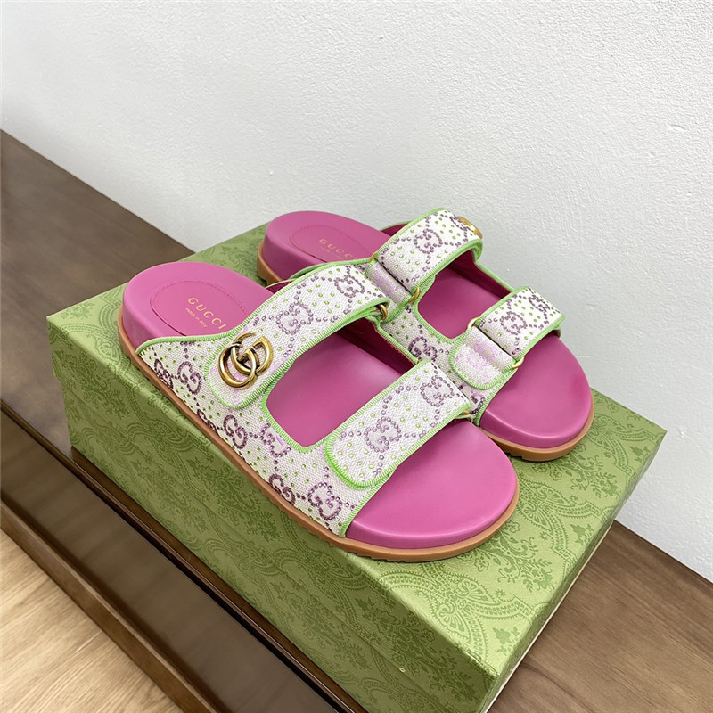 Gvc*1 gg canvas crystal-embellished sandals