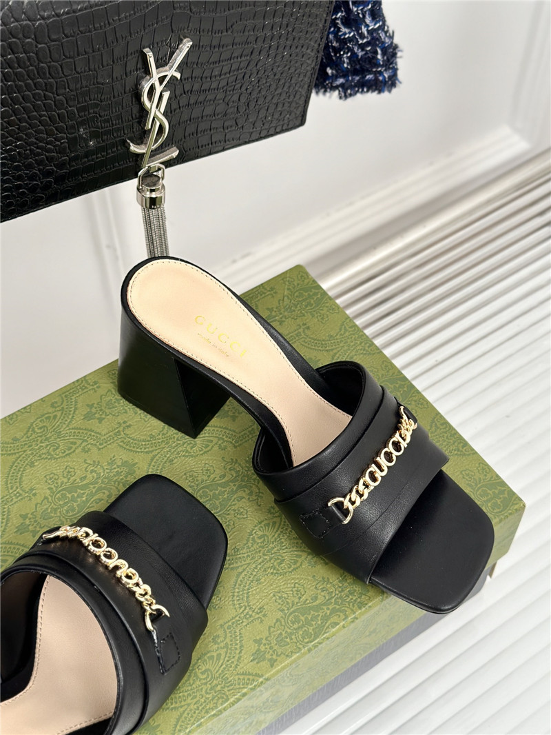 Gvc*1 signoria leather slide sandal black