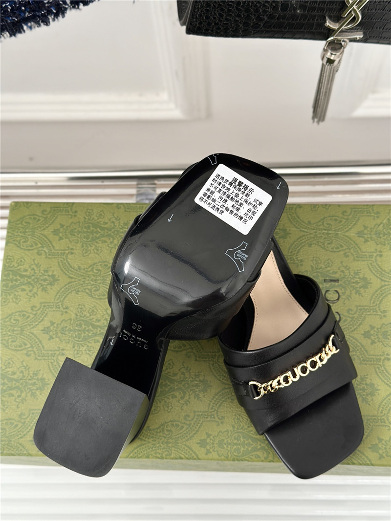 Gvc*1 signoria leather slide sandal black