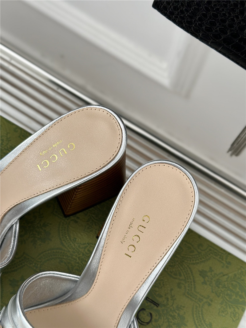 Gvc*1 signoria leather slide sandal silver