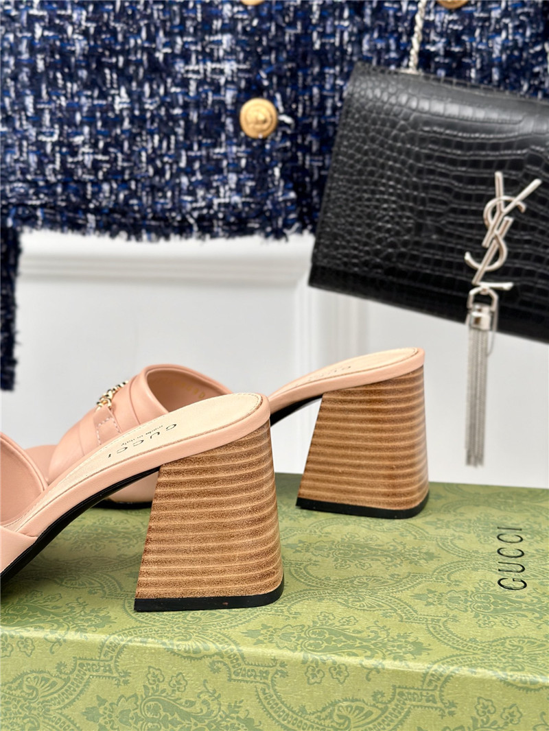 Gvc*1 signoria leather slide sandal beige